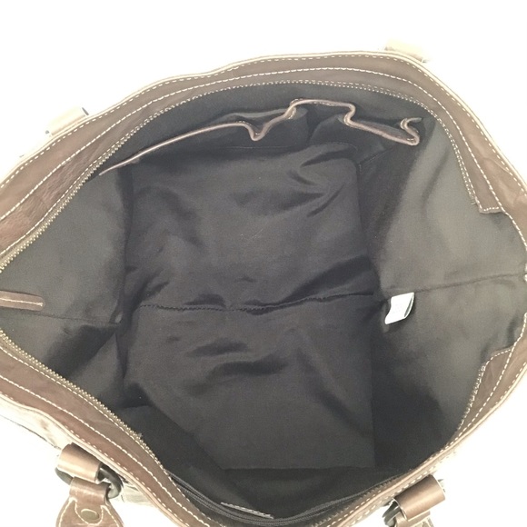 J Jill Brown Textured Embossed Leather Tote - Picture 10 of 16